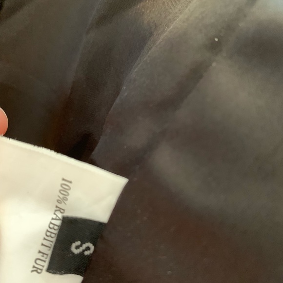 HP Dana Stein full length rabbit fur and lace coat - Picture 6 of 6